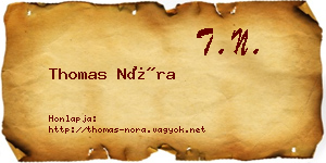 Thomas Nóra névjegykártya