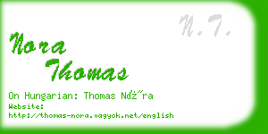 nora thomas business card